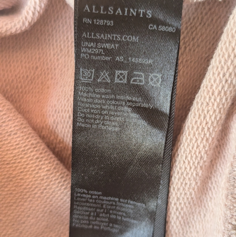 All Saints Unai Cold Shoulder Sweatshirt Size Small - Picture 7 of 8